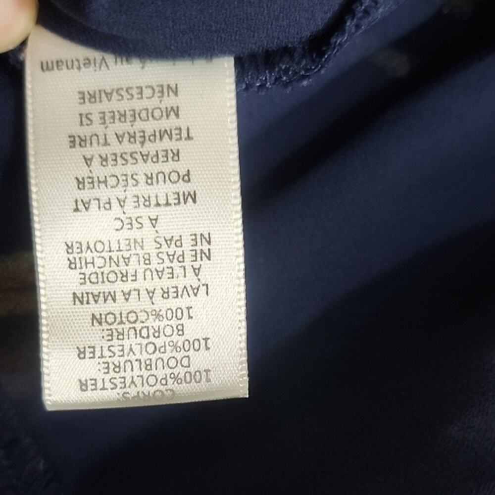 J.O.A. Navy Floral Tie-Front Top - Picture 9 of 12